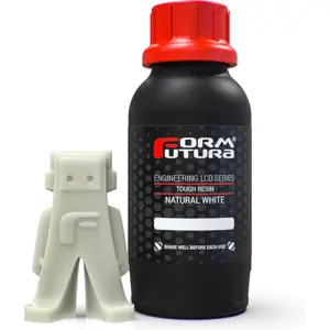 Resina para impressão 3D LCD, DLP e SLA UV (385 - 405 nm) - TOUGH - BRANCO NATURAL - 500 g