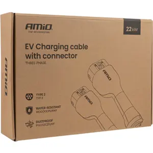 Cable de carga trifásico para coche eléctrico - Tipo2 32A (22kW) - IP55 - 5m