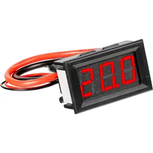 Amperimetro digital 20A 4..30VDC 4 fios 48×29×22mm