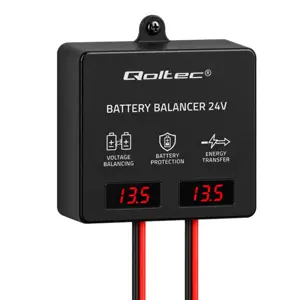 Balanceador de tensión para 2 Baterías 12V en serie (24V) c/ display - LiFePO4 / AGM / GEL