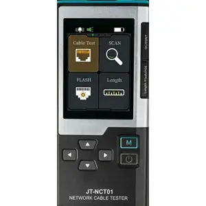 Probador multifunción de redes y líneas telefónicas (cables/PoE/velocidad de red/NCV) con LCD a color