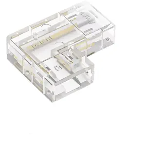 Conectores L Transparente para Fita LED COB 2pin 8mm S/ Solda