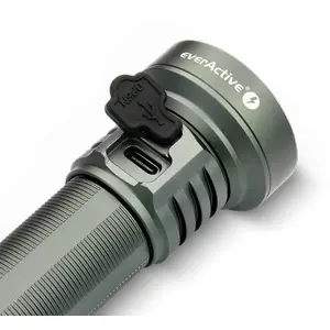 Linterna LED 1600lm recargable USB-C (2200mAh) en aluminio c/ batería sustituible