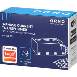 Pinça de Medição Trifásica Wi-Fi 230/400V 63A Ø9.8mm (compatível c/ Tuya)
