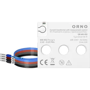 Pinça de Medição Trifásica Wi-Fi 230/400V 63A Ø9.8mm (compatível c/ Tuya)