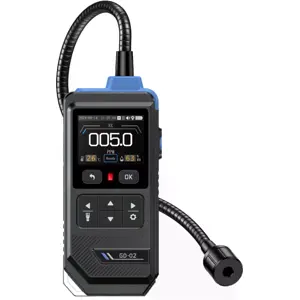 Detector de Gás Portátil com ecrã a cores 2", metano, propano, isobutano(metilpropano), sonda 36 cm