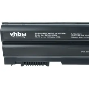 Bateria para computador portátil compatível com Dell 11.1V 4400mAh 48.84Wh Li-Ion