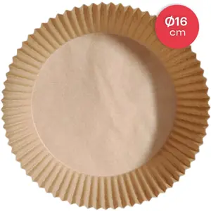 Pack 100 folhas papel para Air Fryer redondo 16cm