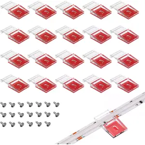 20 Clipes Autoadesivos com Parafuso para Fita LED (10/12 mm)