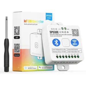 Controlador LED Wi-Fi SP530E 5 Canais PWM SPI para Fita LED de Píxeis 5-24VDC