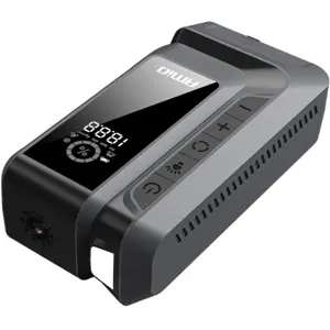 Arrancador de Carro (Jump Starter) 1600A 4-em-1 c/ compressor + Powerbank 12.000mAh + Lanterna