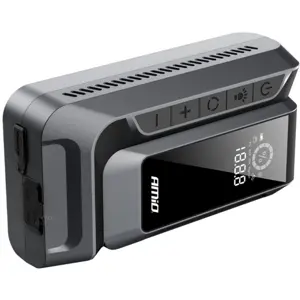 Arrancador de Carro (Jump Starter) 1600A 4-em-1 c/ compressor + Powerbank 12.000mAh + Lanterna