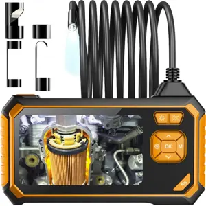 Câmara de inspecção visual (boroscópio) lente 8mm 2 Mpx + display LCD 4.3'' a bateria - 5m