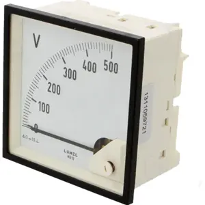 Voltímetro de painel analógico (0..500VDC) Classe 1,5 - 96x96mm