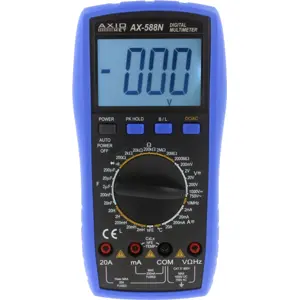 Multímetro digital (750Vac/1000Vdc 20Aac/dc 2GΩ Cap. Ind. Hz °C PEAK HOLD)