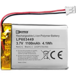 Bateria 3,7 V 1100 mAh 34.5x6.3x51mm