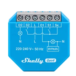 Módulo interruptor para automação Wi-Fi/Zigbee/Matter 2 canais 230VAC 200+700W - Sem Neutro
