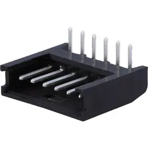 Ficha Raster 2.54mm AMPMODU MOD II 6 Pinos macho para PCB 90º
