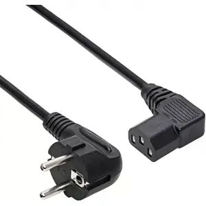 Cabo de alimentação schuko angulada 90º - IEC C13 (3 pinos) fêmea 90º - 3.0m [3x0.75mm²]