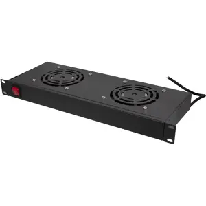 Painel de ventiladores para armário bastidor 19'' 1U