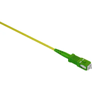 Cabo fibra óptica SC-SC monomodo (900µm) ≤0.5dB 25cm - amarelo