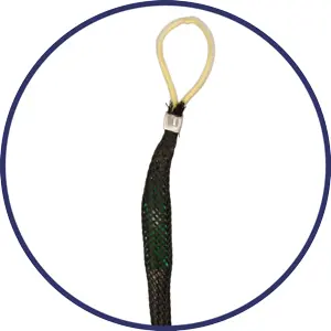 Pigtail de fibra óptica monomodo (900µm) com conector SC/APC flexível - 18m