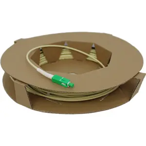 Pigtail de fibra óptica monomodo (900µm) com conector SC/APC flexível - 18m