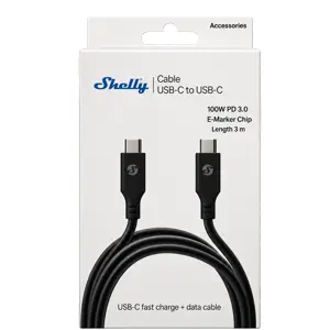 Cabo USB-C ⇿ USB-C PD 100W 480Mbps - Preto - 3m