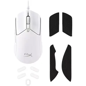 Rato gaming óptico 26000 DPI com fio 6 botões RGB - branco