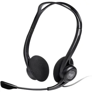 Auscultadores headset stereo USB com microfone + controlo de volume