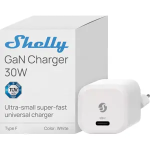 Carregador 30W GaN 1x USB-C PD/PPS - Branco