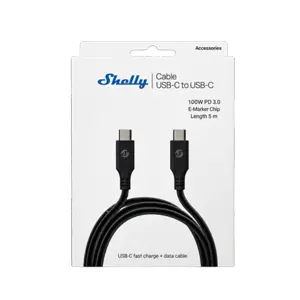 Cabo USB-C ⇿ USB-C PD 100W 480Mbps - Preto - 5m