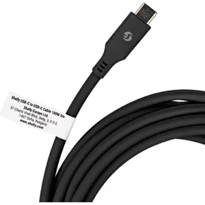 Cabo USB-C ⇿ USB-C PD 100W 480Mbps - Preto - 5m