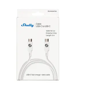 Cabo USB-C ⇿ USB-C PD 100W 480Mbps - Branco - 3m