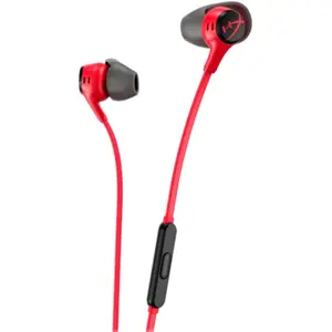 Auriculares earbuds com microfone e Jack 3.5mm - Vermelho