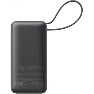 Powerbank 10000 mAh 30W PD+QC3.0 (1×USB-C + 1×USB-A) + Cabo USB-C - Preto