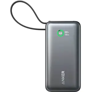 Powerbank 10000 mAh 30W PD+QC3.0 (1×USB-C + 1×USB-A) + Cabo USB-C - Preto