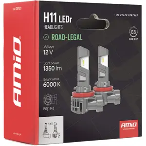 Lâmpada LED H11 (PGJ19-2) 18W 2700lm 6000K c/ ventilador IP65 9-18V (homologada) - [2 unid.]