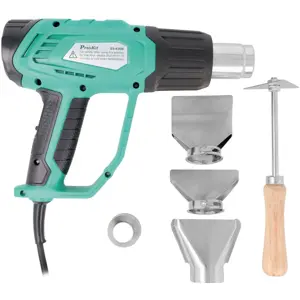 Pistola de ar quente 230V 2000W 50..600ºC + 5 acessórios
