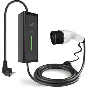 Carregador portátil para EV - monofásico 6-16A 3.7kW Tipo 2 5m - Schuko - IP54