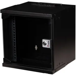 Bastidor de parede, 6U, 300x300mm - Preto