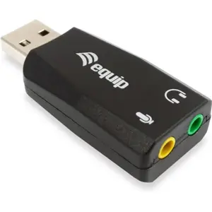 Placa de som USB2.0 (2x Jack 3.5mm Micro+Audio)