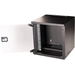 Bastidor de parede, 6U, 300x300mm - Preto