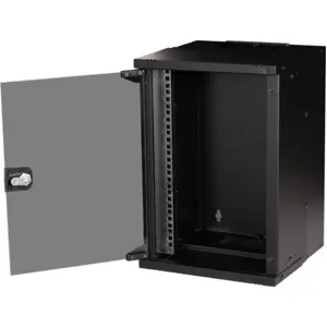 Bastidor de parede, 9U, 300x300mm - Preto