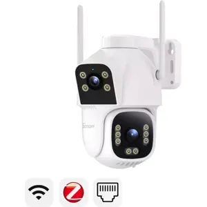 CAM Outdoor DUO: Câmara de segurança inteligente de exterior com lente dupla e hub Zigbee