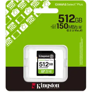 Cartão de memória SDXC 512GB C10 U3 V30 (150MB/s)
