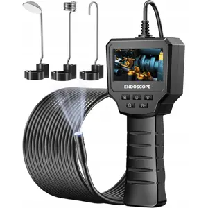 Câmara de inspecção visual (boroscópio) c/ lente 8mm + display LCD 2.4'' a bateria - IP67-  5m