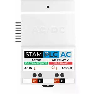 Módulo de alimentação AC/DC com relé para StamPLC (12V/1A)