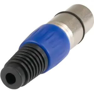 Ficha Cannon (XLR) fêmea 3 pinos para cabo - Azul