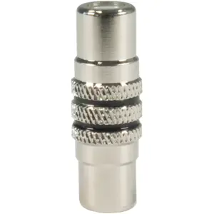 União adaptador RCA fêmea-fêmea - metal [Preto]